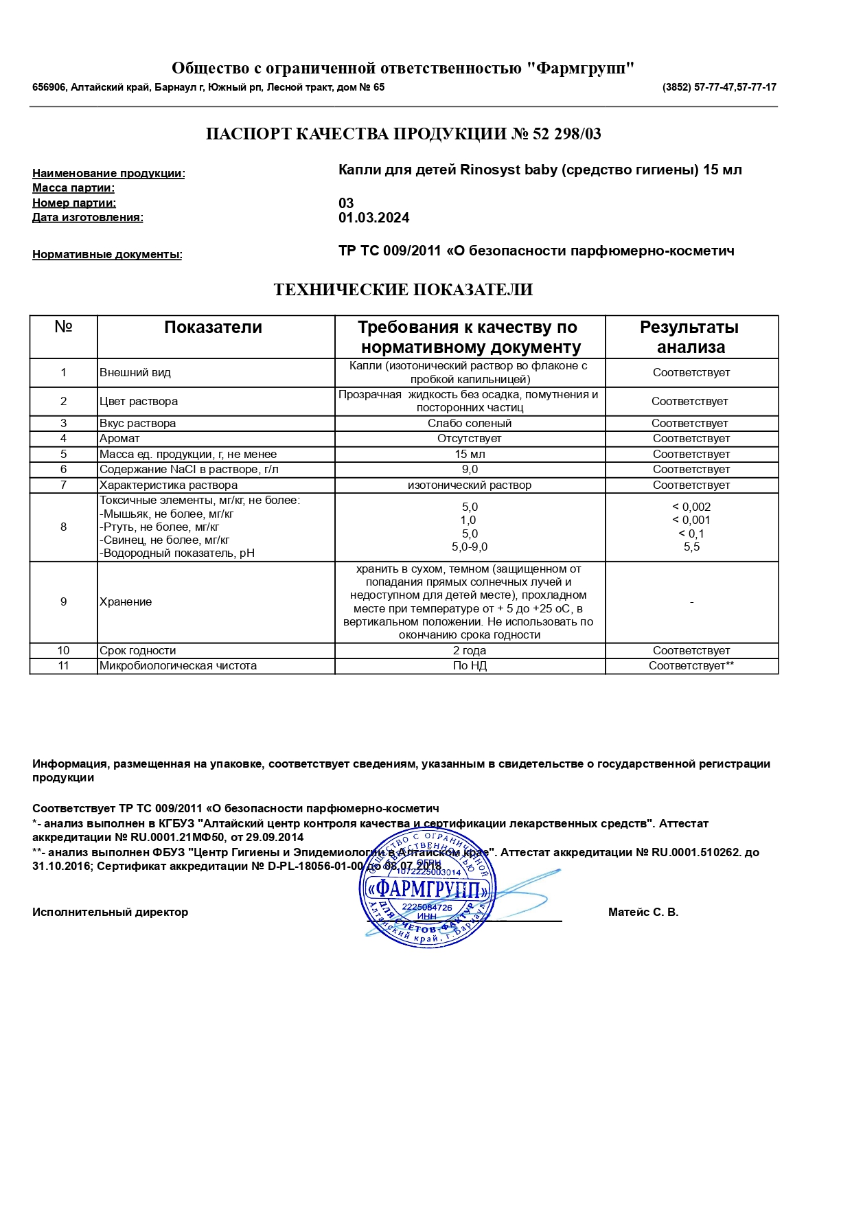 Паспорт №032024